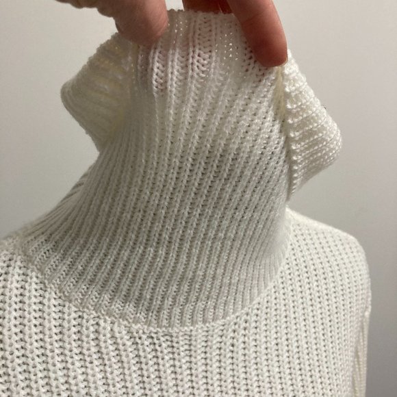 Missguided Crop/Cowl White Sweater Small - Picture 6 of 6